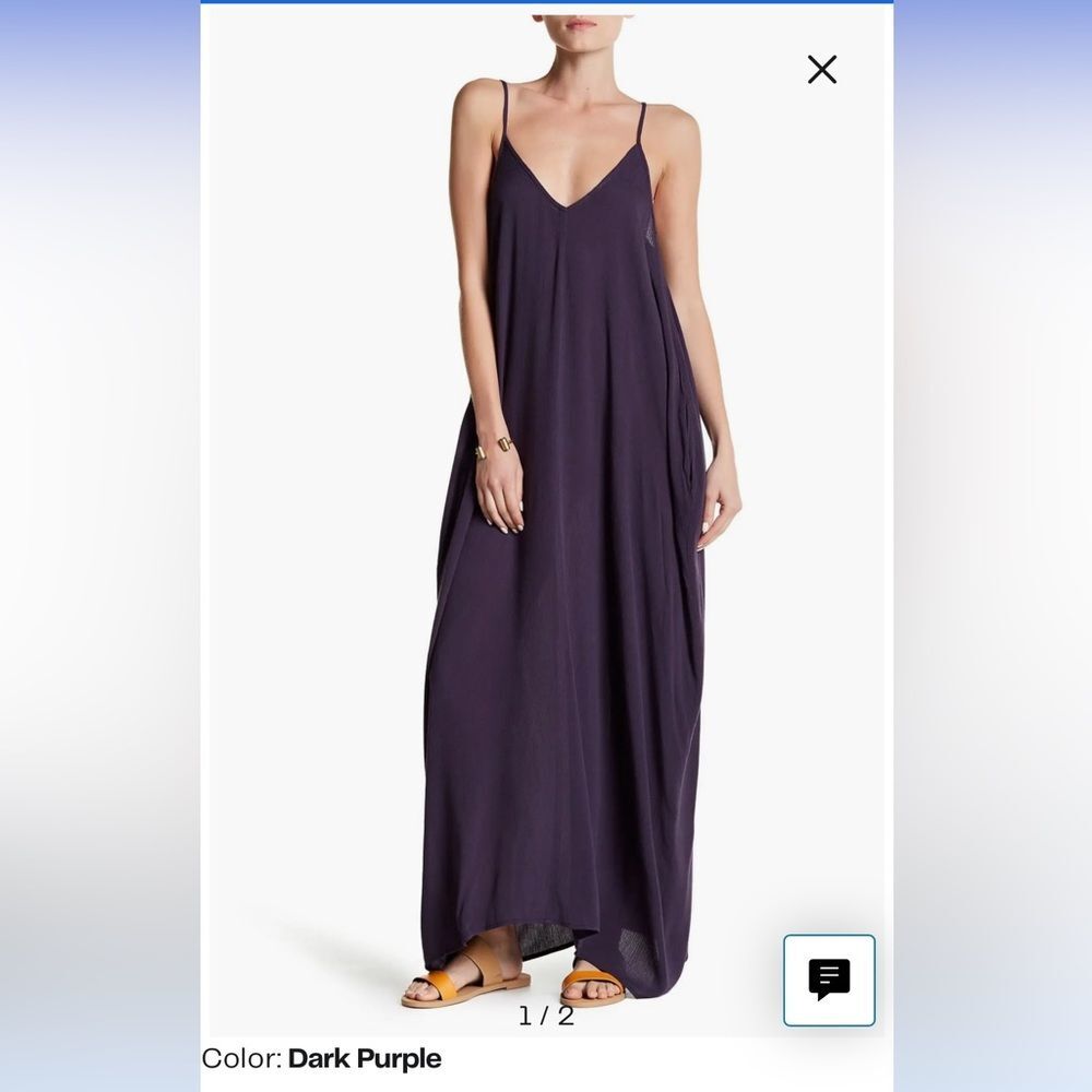 Lovestitch Asymmetrical Dress in Deep Purple - Size M/L